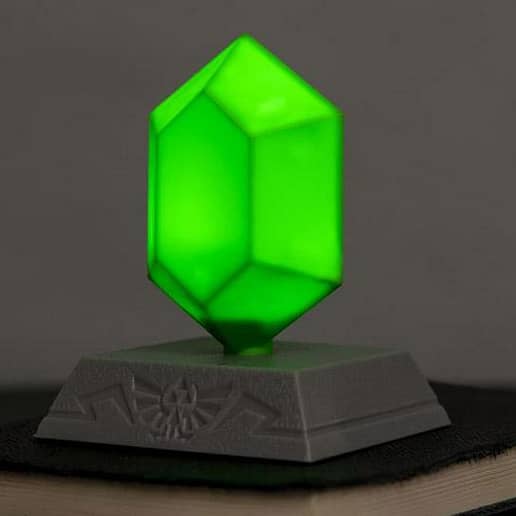 Zelda Green Rupee Icons Light Lampa