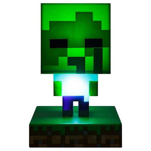 Minecraft 3D Zombie Icons Light Lampa
