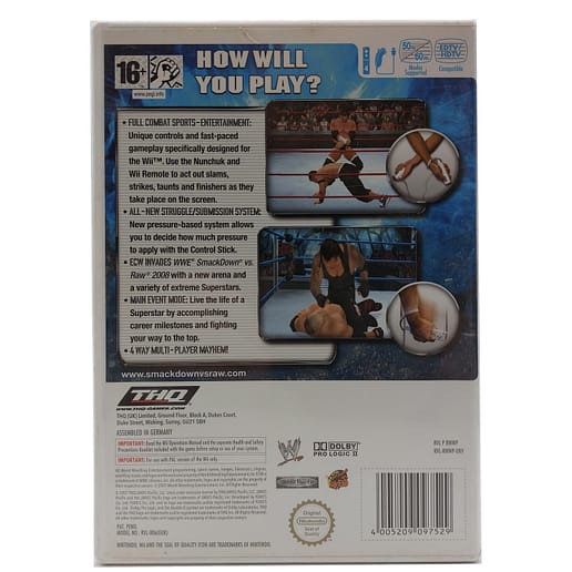 WW Smack Down vs Raw 2008 Featuring ECW till Nintendo Wii