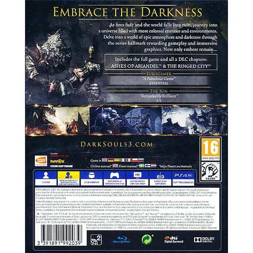 Dark Souls 3 Fire Fades GOTY PS4