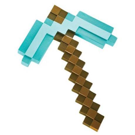 Minecraft Plastic Replica Diamond Pickaxe
