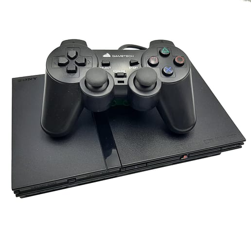 Playstation 2 Slim Basenhet (Tredjeparts handkontroll)