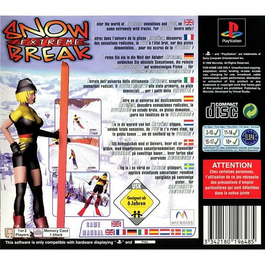 Extreme Snow Break Playstation 1 PS1 (Begagnad)