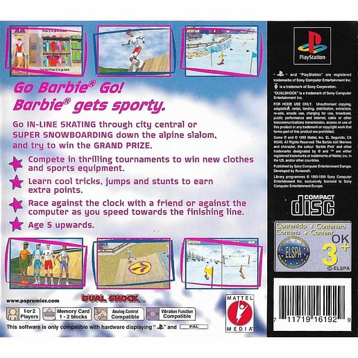 Barbie Super Sports Playstation 1 PS1 (Begagnad)