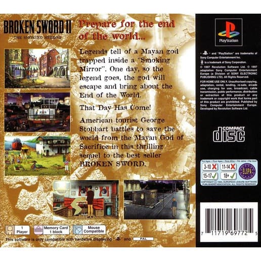 Broken Sword II Playstation 1 PS1 (Begagnad)