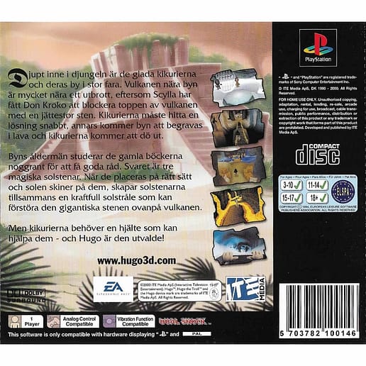 Hugo Jakten på Solstenarna Playstation 1 PS1 (Begagnad)
