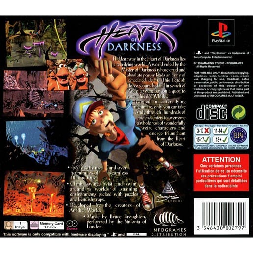 Heart of Darkness Playstation 1 PS1 (Begagnad)