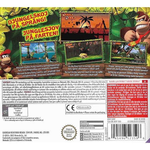 Donkey Kong Country Returns 3D Nintendo 3DS (Begagnad)