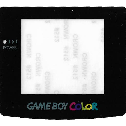 Skärm Svart Glas Gameboy Color