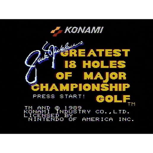 Jack Nicklaus Greatest 18 Holes of Major Championship Golf Nintendo NES (Begagnad, Endast kassett)