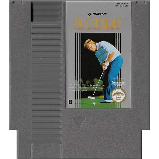 Jack Nicklaus Greatest 18 Holes of Major Championship Golf Nintendo NES (Begagnad, Endast kassett)