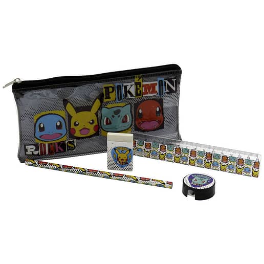 Pokemon pencil case + school materials