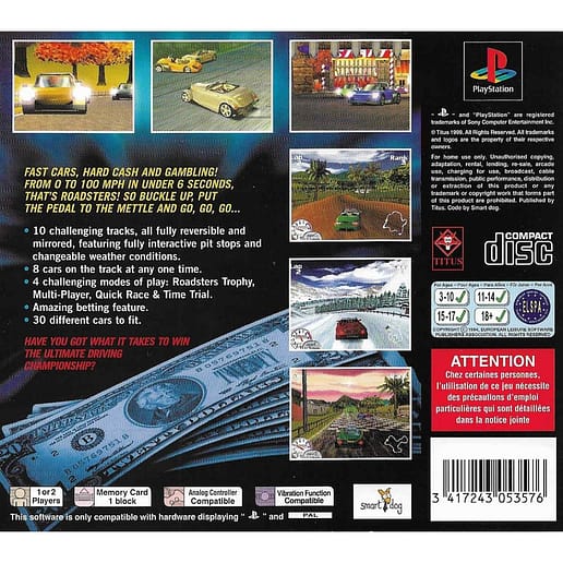 Roadsters Playstation 1 PS1 (Begagnad)