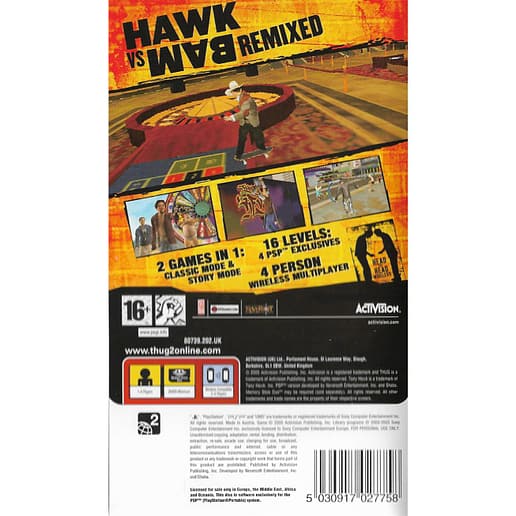 Tony Hawks Underground 2 Remix Playstation Portable PSP (Begagnad)