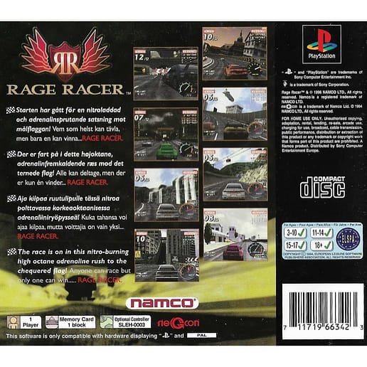 Rage Racer Playstation 1 PS1 (Begagnad)
