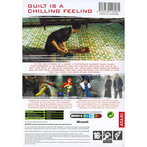 Fahrenheit Xbox (Begagnad)