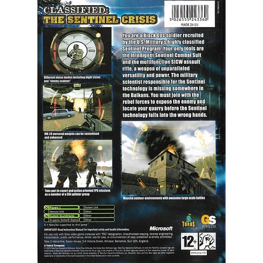 Classified The Sentinel Crisis Xbox (Begagnad)