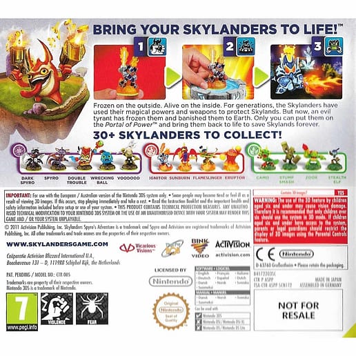 Skylanders Spyros Adventure Nintendo 3DS (Begagnad)