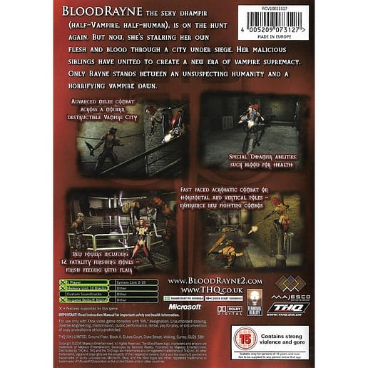 BloodRayne 2 Xbox (Begagnad)