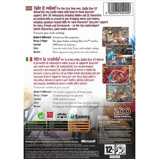 Guilty Gear X2 The Midnight Carnival Reload Xbox (Begagnad)