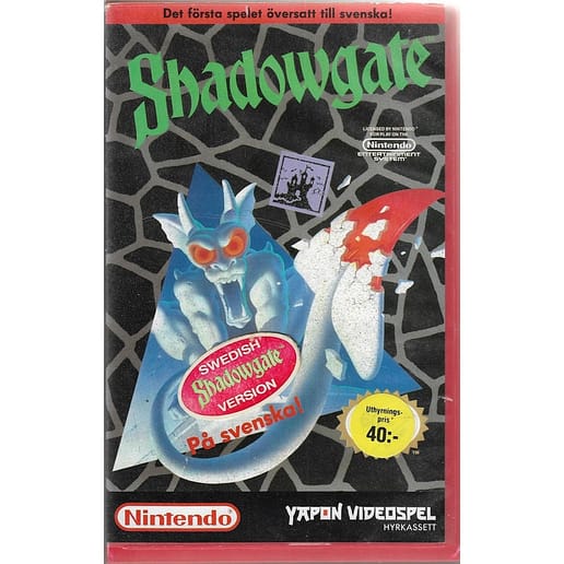 Shadowgate Hyrutgåva Nintendo NES