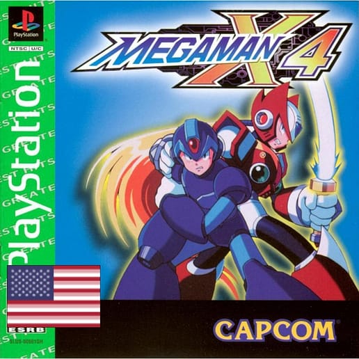 Mega Man X4 Playstation 1 (NTSC-U, Begagnad)