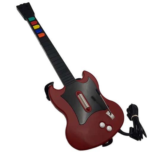 Guitar Hero Gitarr Röd med kabel till Playstation 2 PS2
