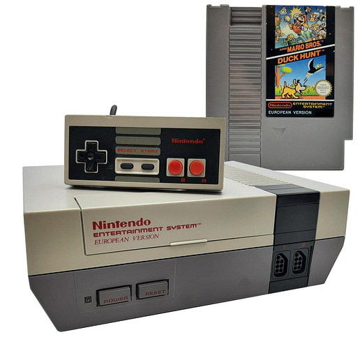 Nintendo 8-bit NES Basenhet med Super Mario Bros & Duck Hunt
