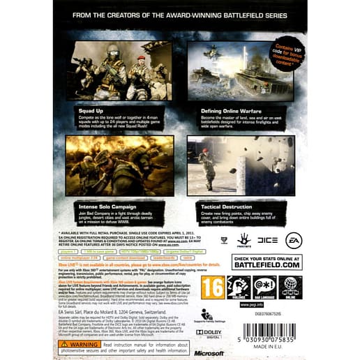 Battlefield Bad Company 2 Xbox 360 X360 (Begagnad)