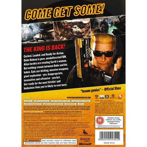 Duke Nukem Forever Xbox 360 X360 (Begagnad)