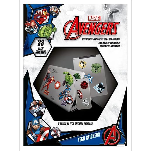 Marvel Tech Sticker Pack Avengers Heroes Klistermärken