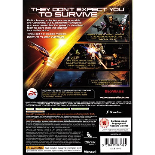 Mass Effect 2 Xbox 360 X360 (Begagnad)