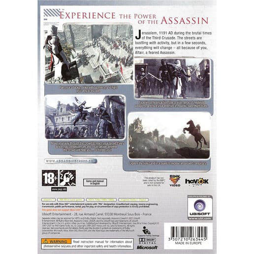 Assassins Creed Xbox 360 X360 (Begagnad)