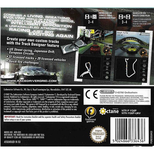 Racedriver GRID Nintendo DS (Begagnad)