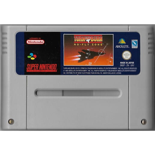 Turn and Burn No-Fly Zone Super Nintendo SNES (Begagnad, Endast kassett)