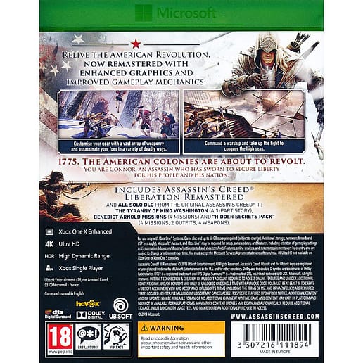 Assassins Creed III Remastered XBO