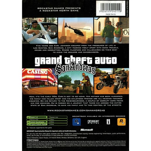 Grand Theft Auto San Andreas Xbox (Begagnad)