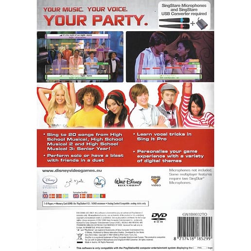 Disney Sing It High School Musical 3 Senior Year Playstation 2 PS 2 (Begagnad)