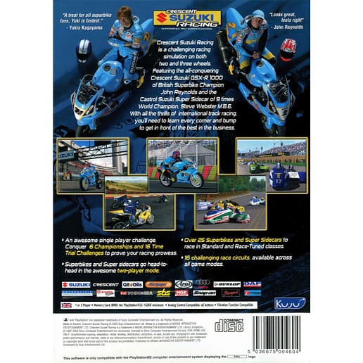 Crescent Suzuki Racing Playstation 2 PS 2 (Begagnad)