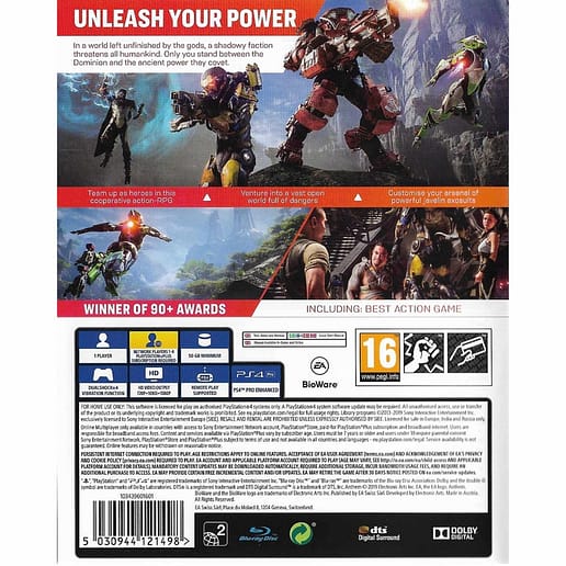 Anthem Playstation 4 PS4 (Begagnad)