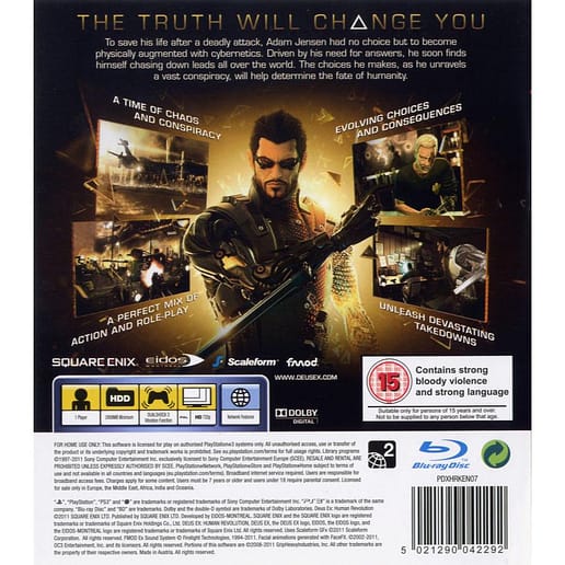 Deus Ex Human Revolution Playstation 3 PS 3 (Begagnad)