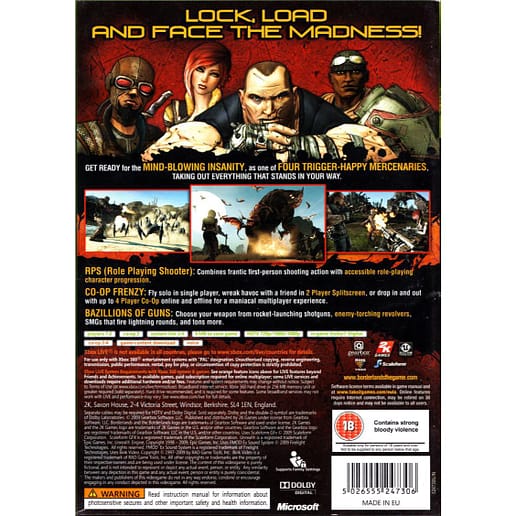 Borderlands Xbox 360 X360 (Begagnad)