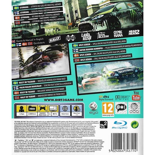 Dirt 3 Playstation 3 PS 3 (Begagnad)