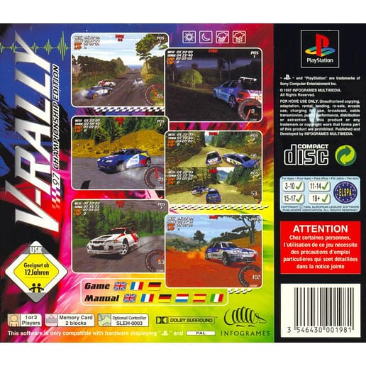 V-Rally 97 Championship Edition Playstation 1 PS1 (Begagnad)