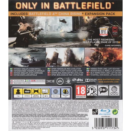 Battlefield 4 Playstation 3 PS 3 (Begagnad)