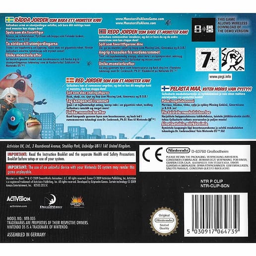 Monsters vs Aliens Nintendo DS (Begagnad)
