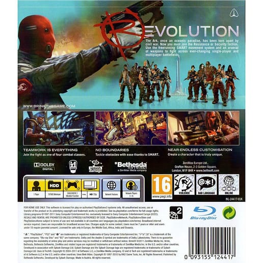 Brink Playstation 3 PS 3 (Begagnad)