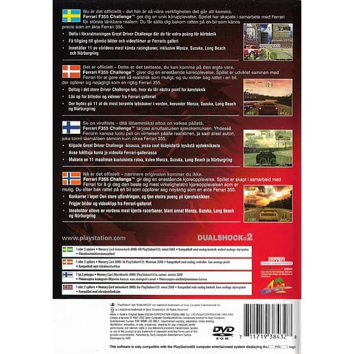 Ferrari F355 Challenge Playstation 2 PS 2 (Begagnad)
