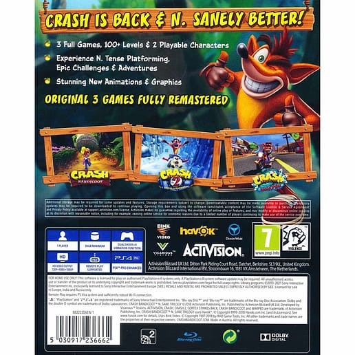 Crash Bandicoot N-Sane Trilogy PS4