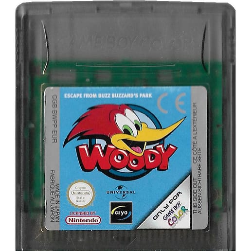 Woody Woodpecker Escape from Buzz Buzzard Park Gameboy Color (Begagnad, Endast kassett)